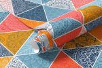 Papel de Parede Triângulos com Mandalas