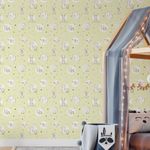 Papel de Parede Infantil Animais (Amarelo)