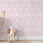 Papel de Parede Infantil Animais (Rosa)