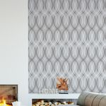 Papel de Parede Linhas Onduladas Bege
