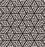 Papel de Parede Triângulos Abstratos (Preto e Branco)