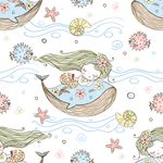 Papel de Parede Infantil Sereias