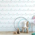 Papel de Parede Infantil Baleias Fofas