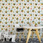 Papel de Parede Infantil Abelhas Fofas