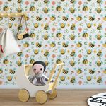 Papel de Parede Infantil Abelhas Fofas