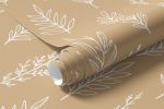 Papel de Parede com Galhos Delicados (Nude)
