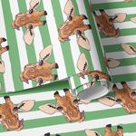 Papel de Parede Infantil de Girafas e Listras