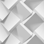 Papel de Parede Branco Abstrato 3D