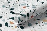 Papel de Parede Terrazzo Tons de Azul