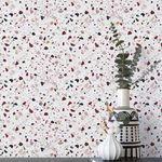 Papel de Parede Terrazzo Tons de Vermelho