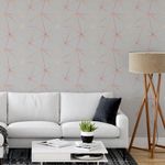 Papel de Parede Cinza com Listras Metálicas