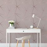 Papel de Parede Linhas Geométricas Rosê
