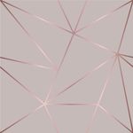 Papel de Parede Linhas Geométricas Rosê