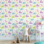 Papel de Parede Dinossauros Coloridos