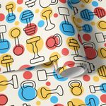 Papel de Parede com Itens de Academia