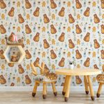 Papel de Parede Infantil Ursinhos Fofos