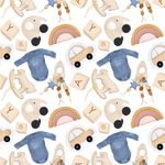Papel de Parede Infantil Itens de Bebê