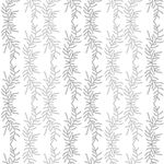 Papel de Parede Ramos na Vertical Cinza