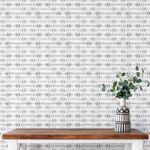 Papel de Parede Galhos de Plantas na Horizontal Cinza