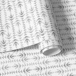 Papel de Parede Galhos de Plantas na Horizontal Cinza