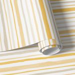 Papel de Parede Tons de Amarelo com Listras Assimétricas