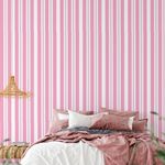 Papel de Parede Tons Rosa Listras Verticais Assimétricas