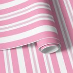 Papel de Parede Tons Rosa Listras Verticais Assimétricas