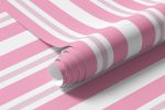 Papel de Parede Tons Rosa Listras Verticais Assimétricas
