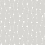 Papel de Parede Cortina de Bolinhas (Cinza)