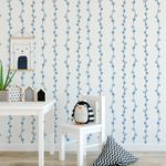 Papel de Parede Infantil Ramos Abstratos (Azul Bebê)
