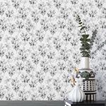 Papel de Parede Folhas Delicadas Cinzas