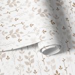 Papel de Parede Folhas Tons de de Bege