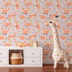 Papel de Parede Infantil Raposinhas