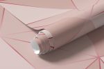 Papel de Parede Geométrico Rose Silver Tons de Rosa