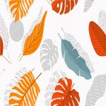 Papel de Parede Folhas Tropicais Abstratas