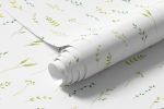 Papel de Parede Folhagens Aquarela