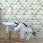 Papel de Parede Triângulos Amarelo Seco