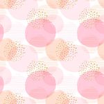 Papel de Parede Círculos Tons de Rosa com Dourado