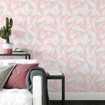 Papel de Parede Triângulos 3D Tons de Rosa