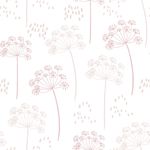 Papel de Parede Dente de Leão (Tons de Rosa Bebê)