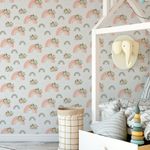 Papel de Parede Arco Íris Com Flores