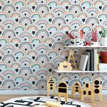Papel de Parede Infantil Arco Iris Com Corações