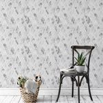 Papel de Parede Geométrico Losangos em Tons de Cinza