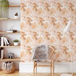 Papel de Parede Floral Em Tons Terrosos