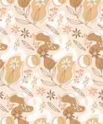 Papel de Parede Floral Em Tons Terrosos