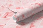 Papel de Parede Losangos Rosa Claro