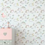 Papel de Parede Infantil Unicórnios