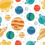 Papel de Parede Infantil Planetas