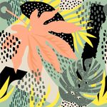 Papel de Parede Folha Abstrata Tropical II