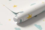 Papel de Parede Infantil Lua e Nuvens
